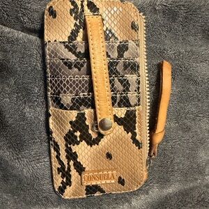 Consuela Tan Leather Wristlet